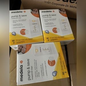 6 boxes NIB- Medela Breastmilk Storage bags 5oz/150ml- Lot of 6 boxes 50pcs each